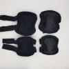 Set Ginocchiere gomitiere con protezioni in plastica nere