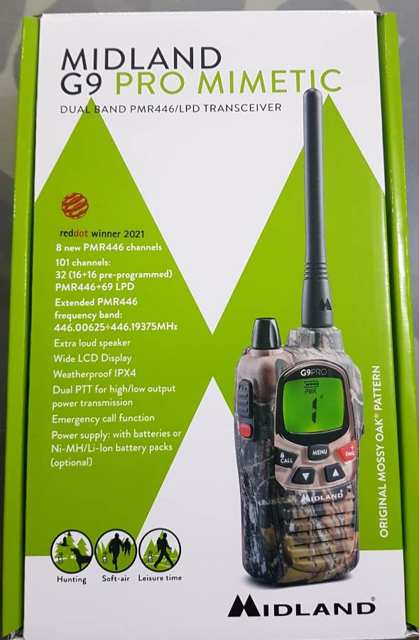 Ricetrasmittente Midland G9 Pro Walkie-Talkie camo