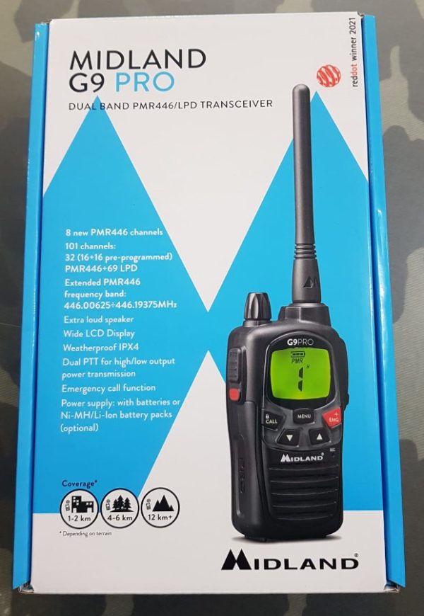 Ricetrasmittente Midland G9 Pro Walkie-Talkie nera