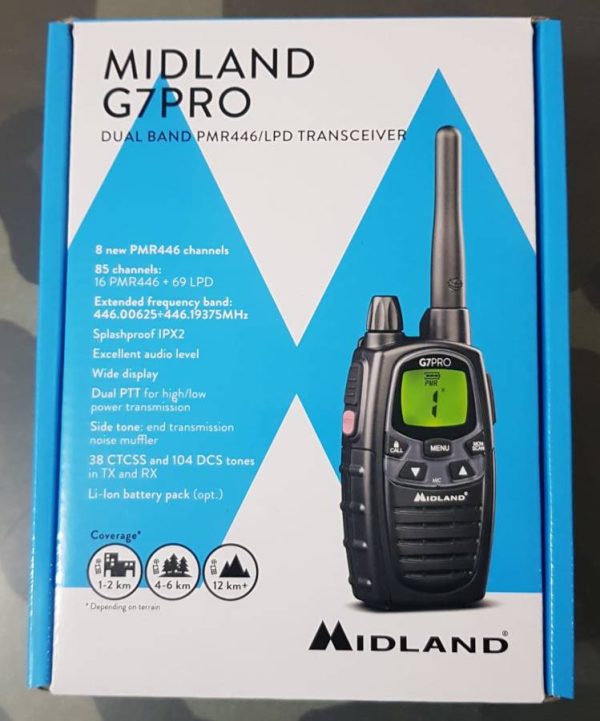Ricetrasmittente Midland G7 Pro Walkie-Talkie nera