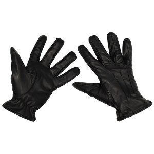 Guanti antitaglio MFH in pelle e kevlar di colore nero
