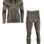 Completo intimo termico alta qualità di colore verde nero