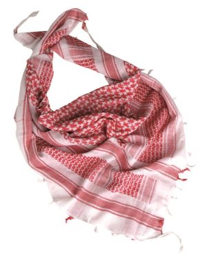 Sciarpa kefiah shemag militare MIL TEC di colore rosso/bianco