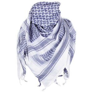 Sciarpa kefiah shemag militare MFH di colore blu/bianco