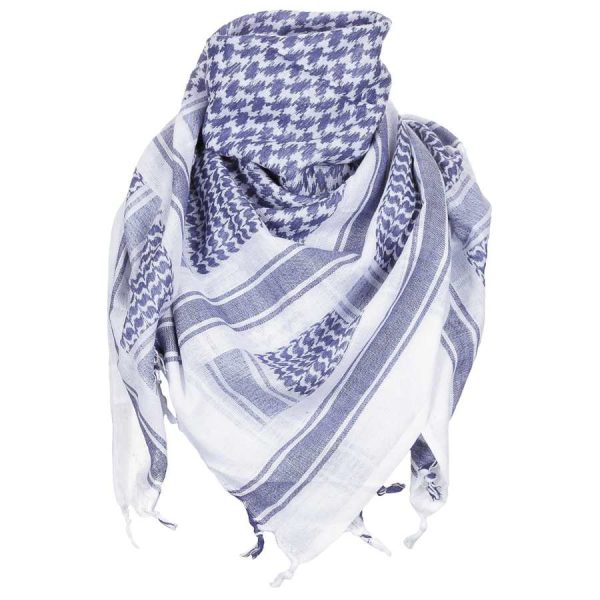 Sciarpa kefiah shemag militare MFH di colore blu/bianco