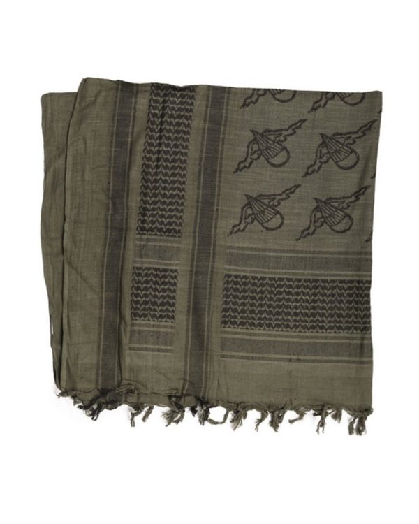 Sciarpa kefiah shemag paratrooper MIL TEC di colore verde/nero
