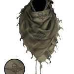 Sciarpa kefiah shemag paratrooper MIL TEC di colore verde/nero