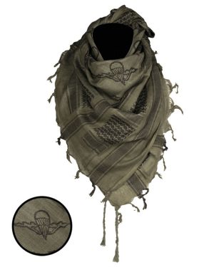 Sciarpa kefiah shemag paratrooper MIL TEC di colore verde/nero