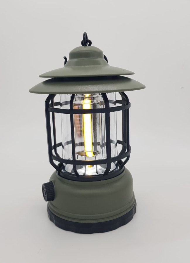 Lanterna da campeggio con luce calda a led regolabile