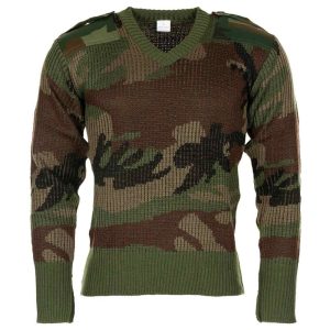 Maglione militare francese mimetico CCE in misto lana