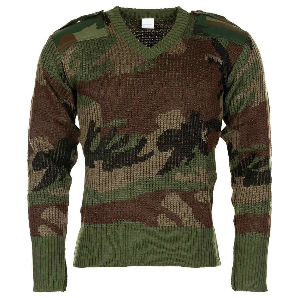 Maglione militare francese mimetico CCE in misto lana