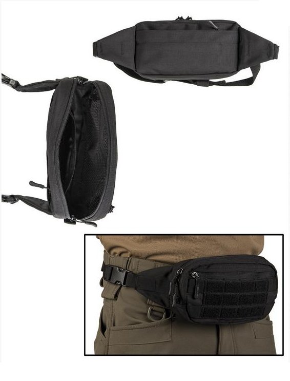 Marsupio MIL-TEC con attacchi mollesystem nero