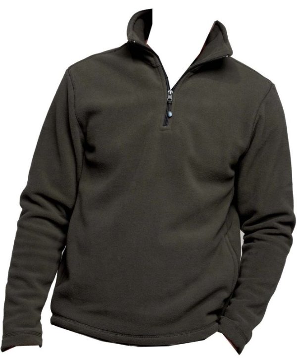 Polo in pile verde OD