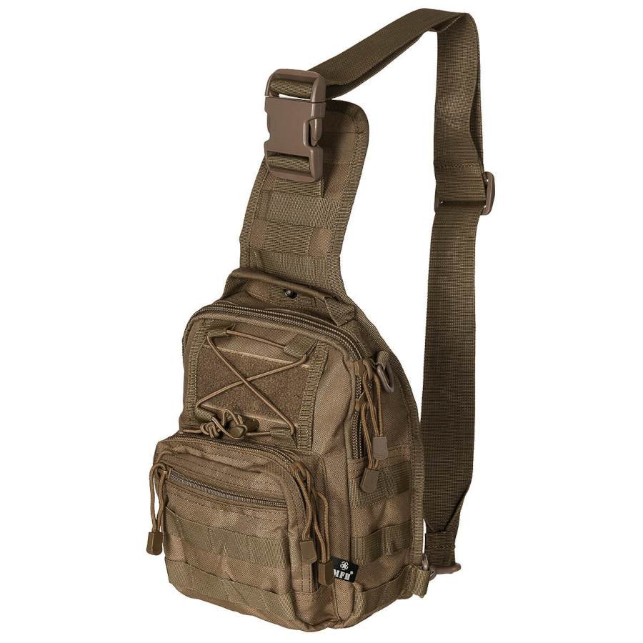 Zaino monospalla compatto MFH di colore coyote tan