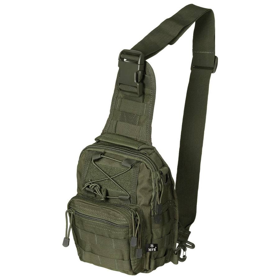 Zaino monospalla compatto MFH di colore verde