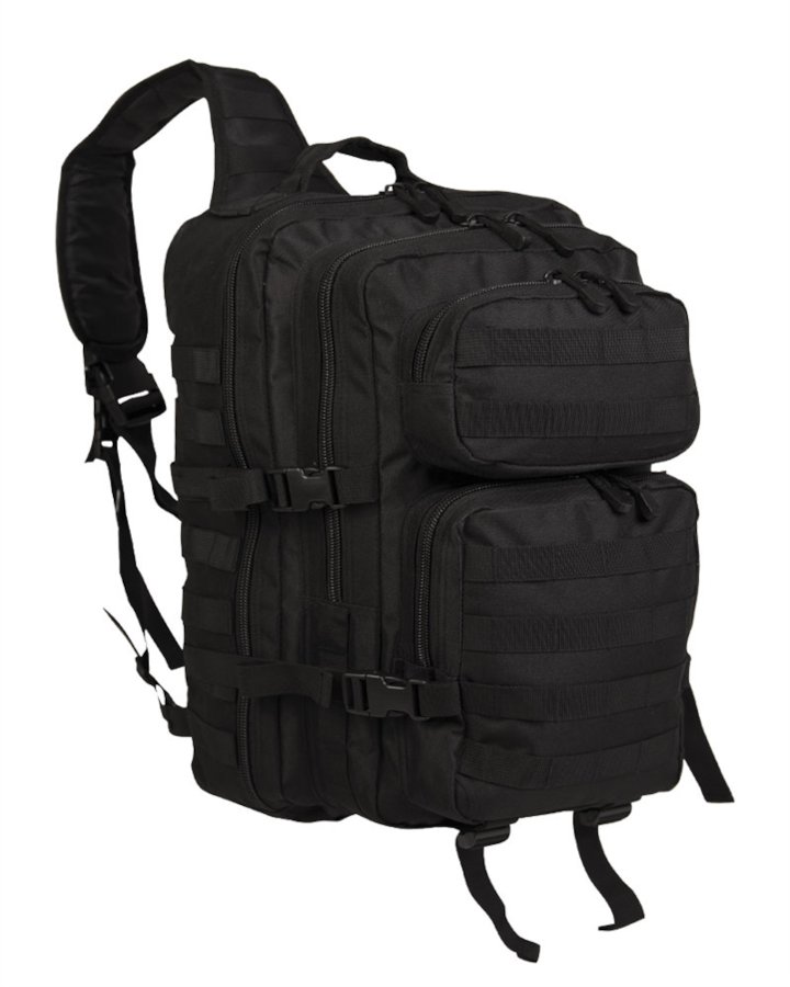Zaino militare monospalla MIL-TEC large di colore nero