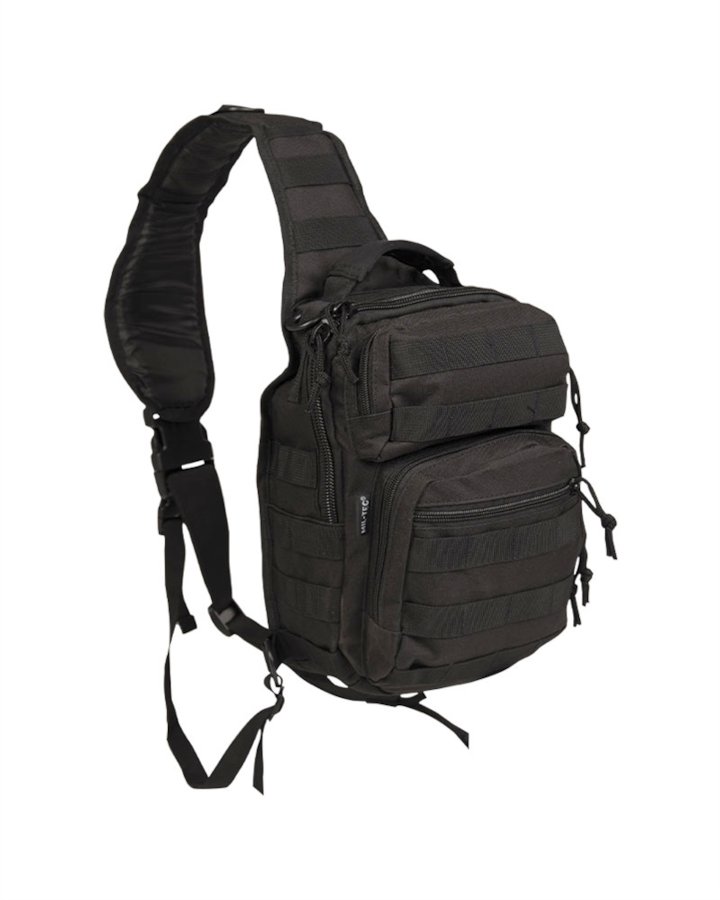 Zaino militare monospalla MIL-TEC small di colore nero