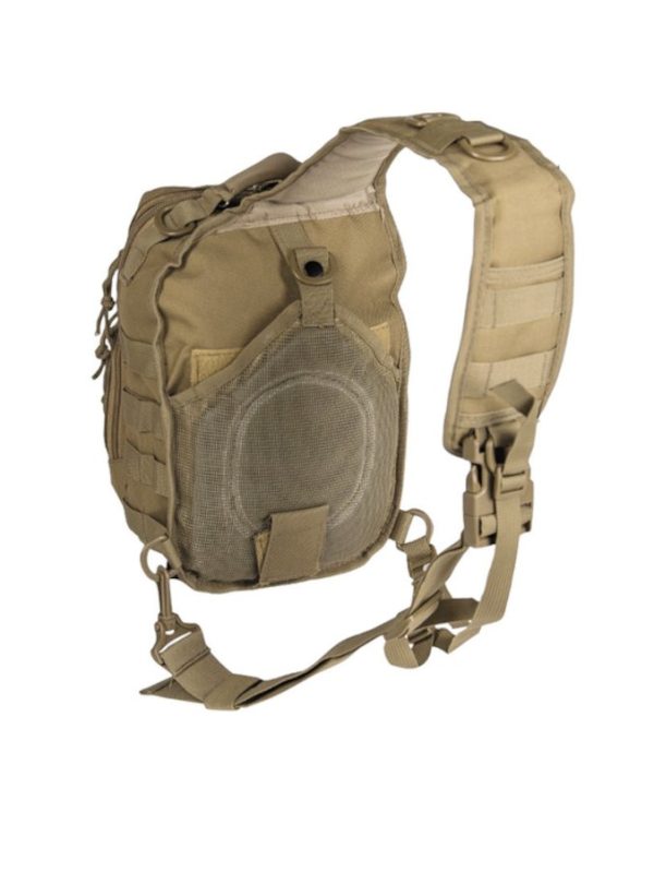 Zaino militare monospalla MIL-TEC small di colore coyote tan