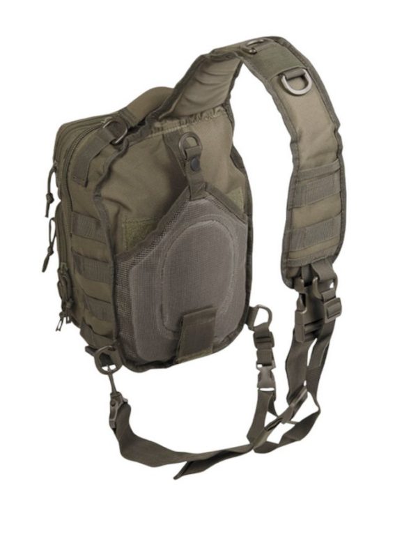 Zaino militare monospalla MIL-TEC small di colore verde