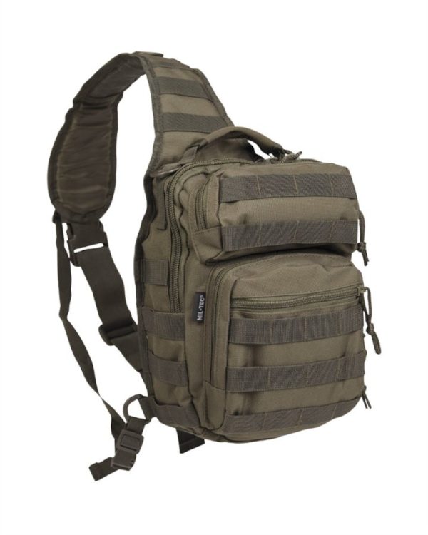 Zaino militare monospalla MIL-TEC small di colore verde