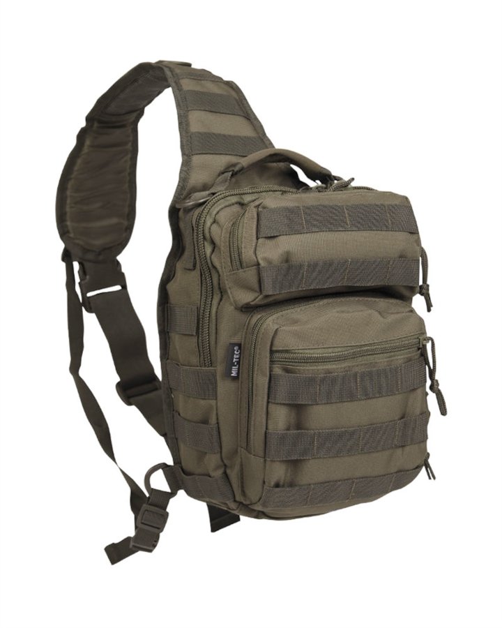 Zaino militare monospalla MIL-TEC small di colore verde