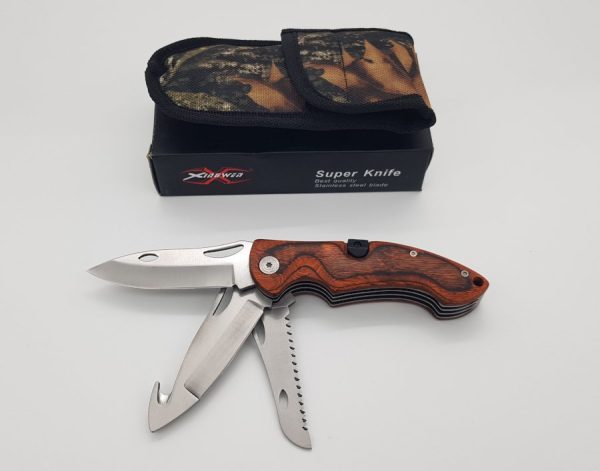 Coltellino multiuso caccia a 3 lame Super Knife
