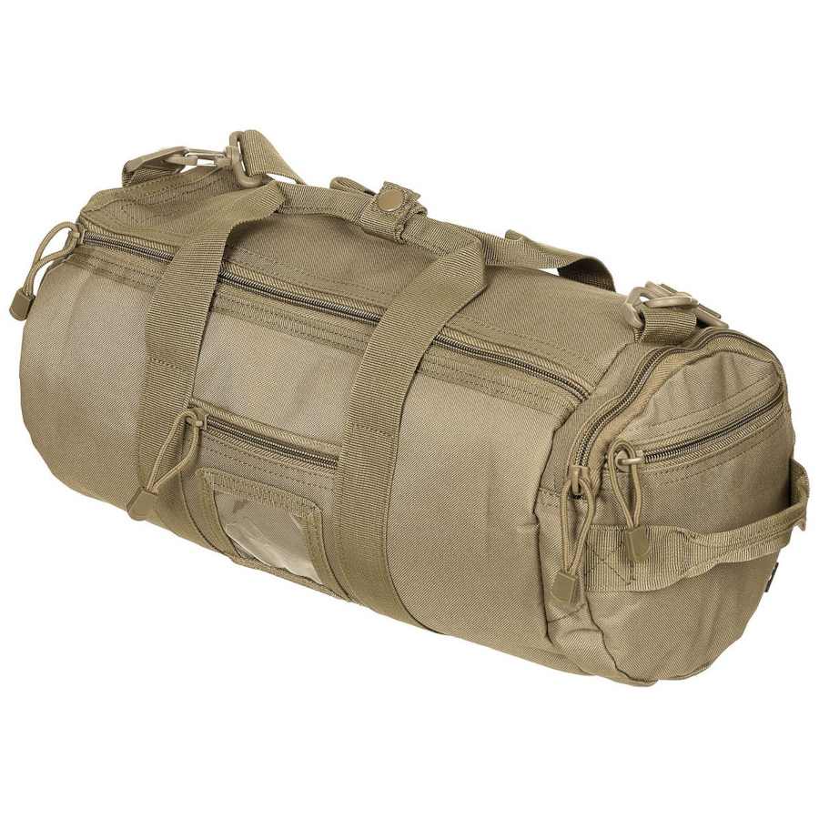 Borsa cilindrica porta attrezzatura MFH di colore coyote tan