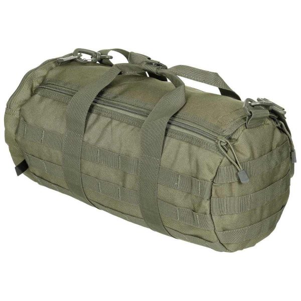 Borsa cilindrica porta attrezzatura MFH di colore verde