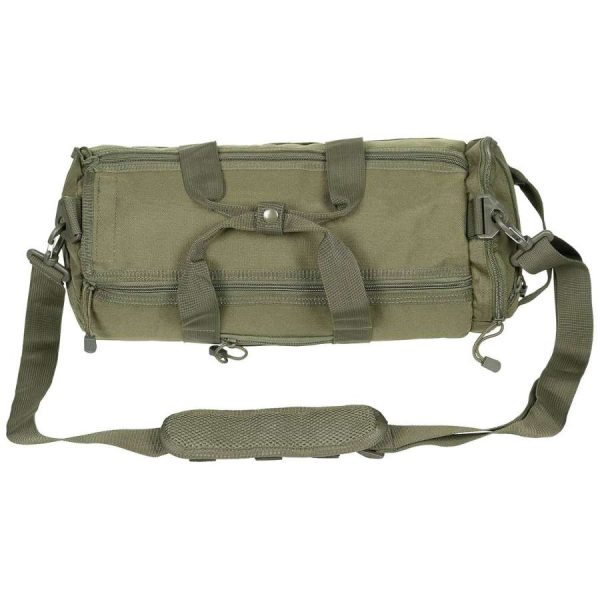 Borsa cilindrica porta attrezzatura MFH di colore verde
