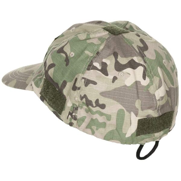 Berretto tipo baseball MFH mimetico multicam con 5 portapatch