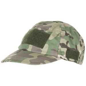 Berretto tipo baseball MFH mimetico multicam con 5 portapatch