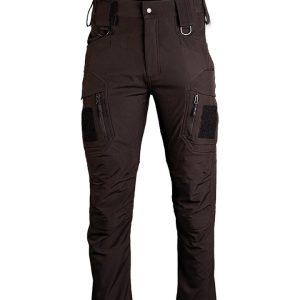 Pantaloni softshell MIL-TEC idrorepellenti foderati in pile neri