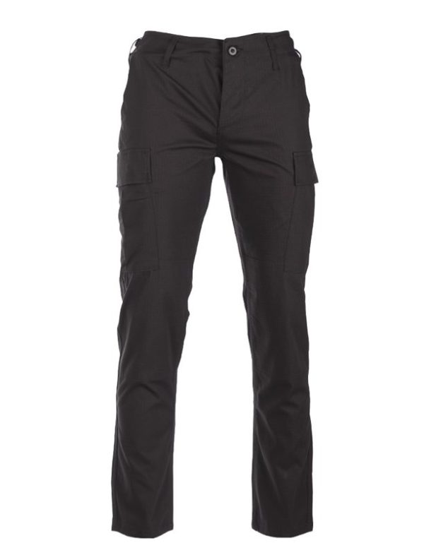 Pantaloni cargo MIL-TEC tipo BDU slim fit di colore nero