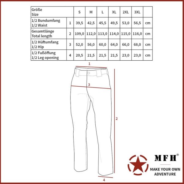 Pantaloni Militari BDU cargo colore Blu by MFH