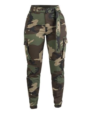 Pantaloni cargo stile militare da donna MIL-TEC woodland