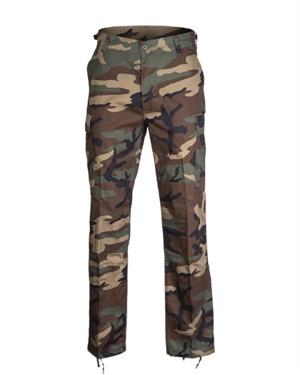 images Pantaloni militari bdu cargo MIL-TEC woodland super rinforzati