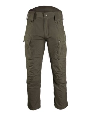 Pantaloni softshell MIL-TEC idrorepellenti foderati verdi