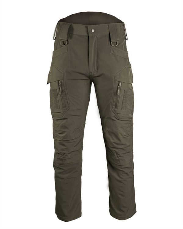 Pantaloni softshell MIL-TEC idrorepellenti foderati verdi