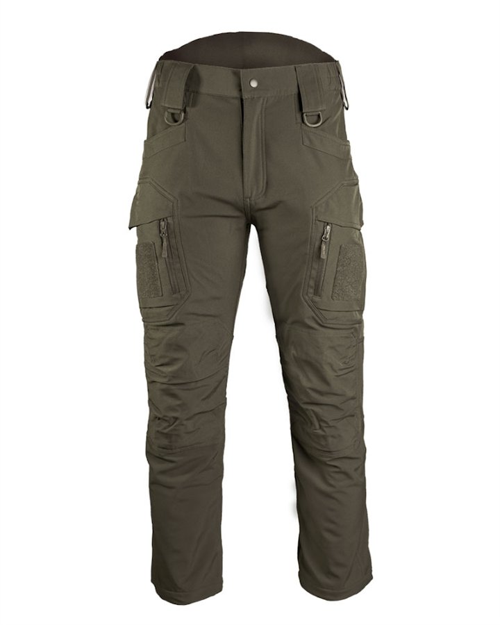 Pantaloni softshell MIL-TEC idrorepellenti foderati verdi