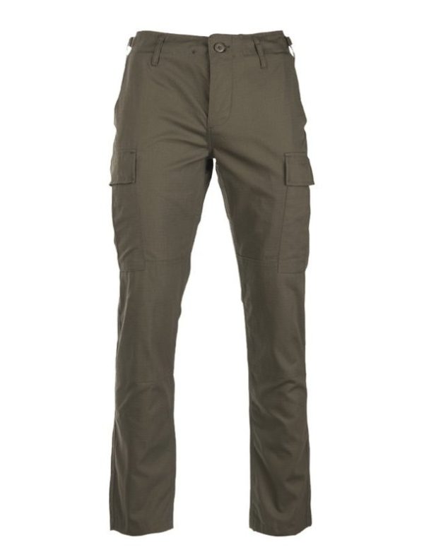 Pantaloni cargo MIL-TEC tipo BDU slim fit di colore verde