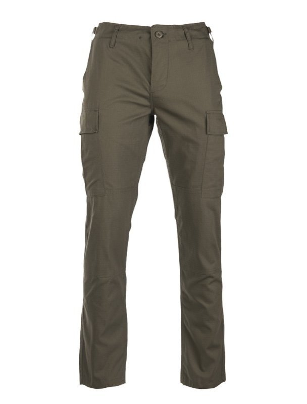 Pantaloni cargo MIL-TEC tipo BDU slim fit di colore verde