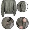 Fly Jacket Bomber Americano MIL-TEC di colore verde