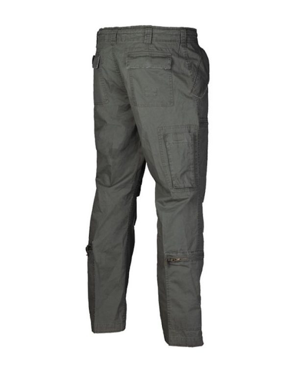 Pantaloni cargo MIL-TEC tipo pilota aviatore a taglio slim verde
