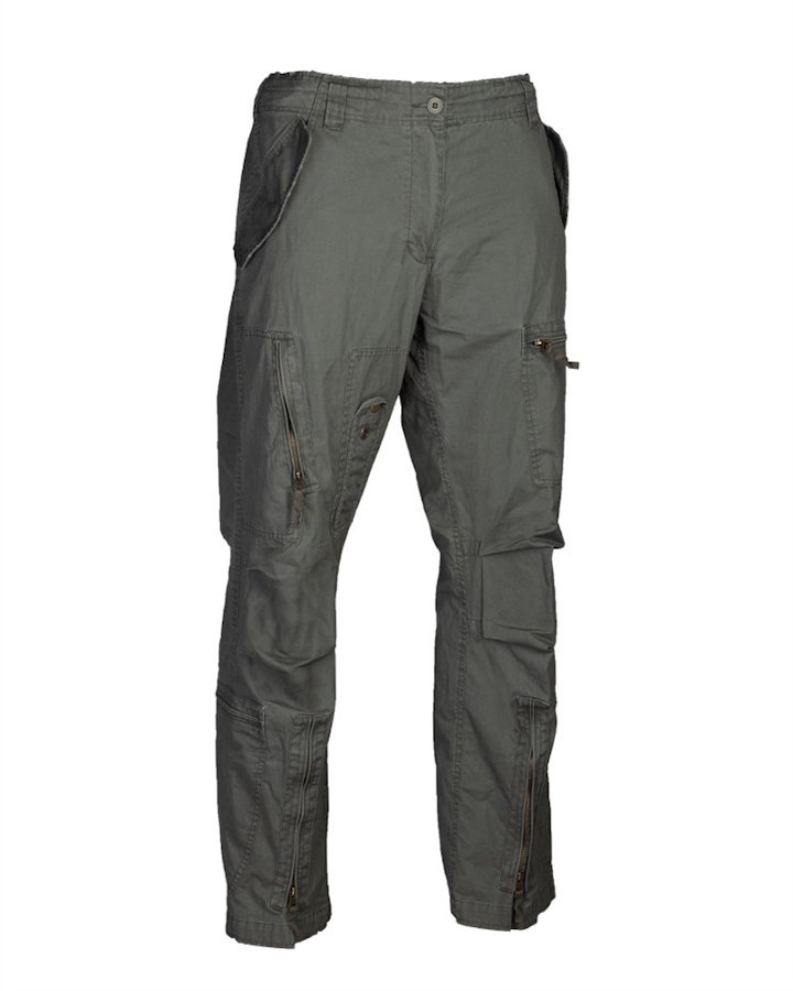 Pantaloni cargo MIL-TEC tipo pilota aviatore a taglio slim verde