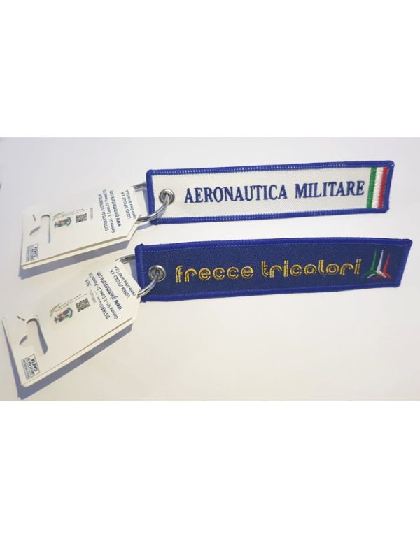 Portachiavi in tessuto ricamato Frecce Tricolori