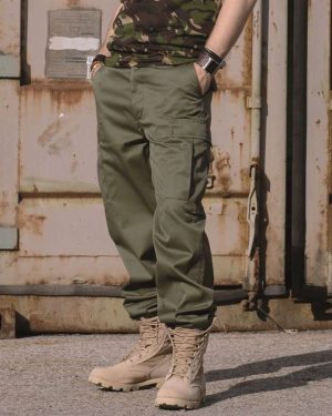 Pantaloni bdu cargo MIL-TEC di colore verde in taglie forti