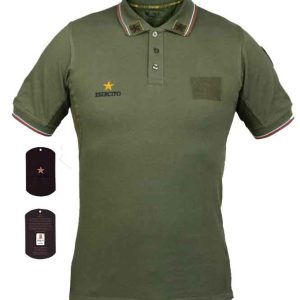 Polo ufficiale Esercito Italiano oliva con patch