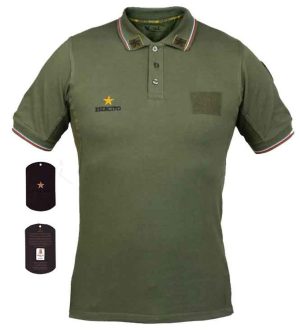 images Polo ufficiale Esercito Italiano oliva con patch