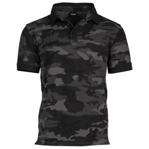 Polo Miltec mimetica dark camo 100% cotone prelavato