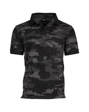 Polo Miltec mimetica dark camo 100% cotone prelavato